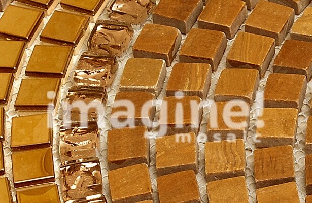 Плитка мозаика микс из стекла и камня Imagine - PT128