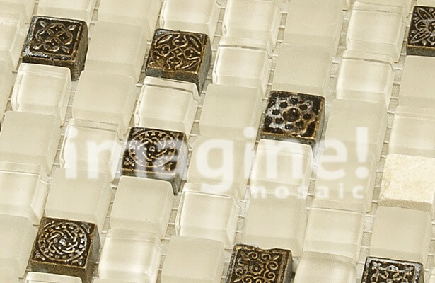 Плитка мозаика микс из стекла и камня Imagine - HS1000