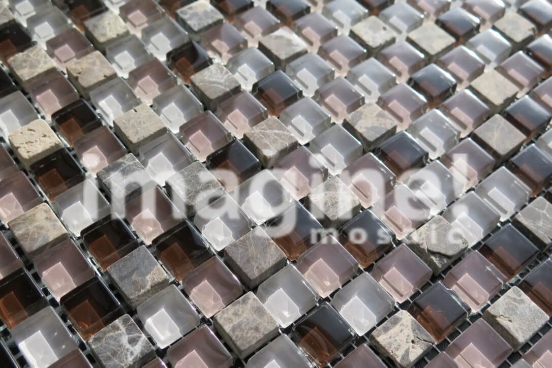 Плитка мозаика микс из стекла и камня Imagine - HT515