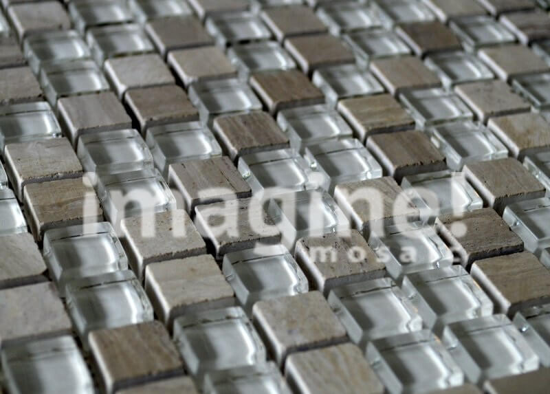 Плитка мозаика микс из стекла и камня Imagine - SDF01