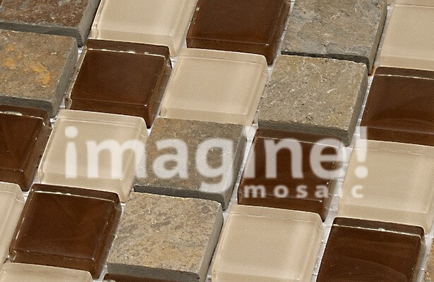 Плитка мозаика микс из стекла и камня Imagine - SHT61